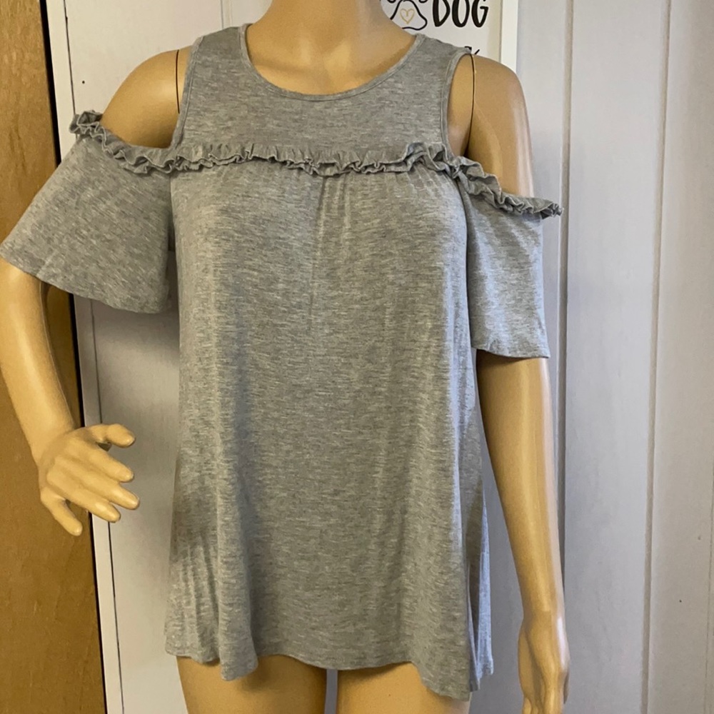 LC Lauren Conrad Flowy Cold Shoulder Tee
